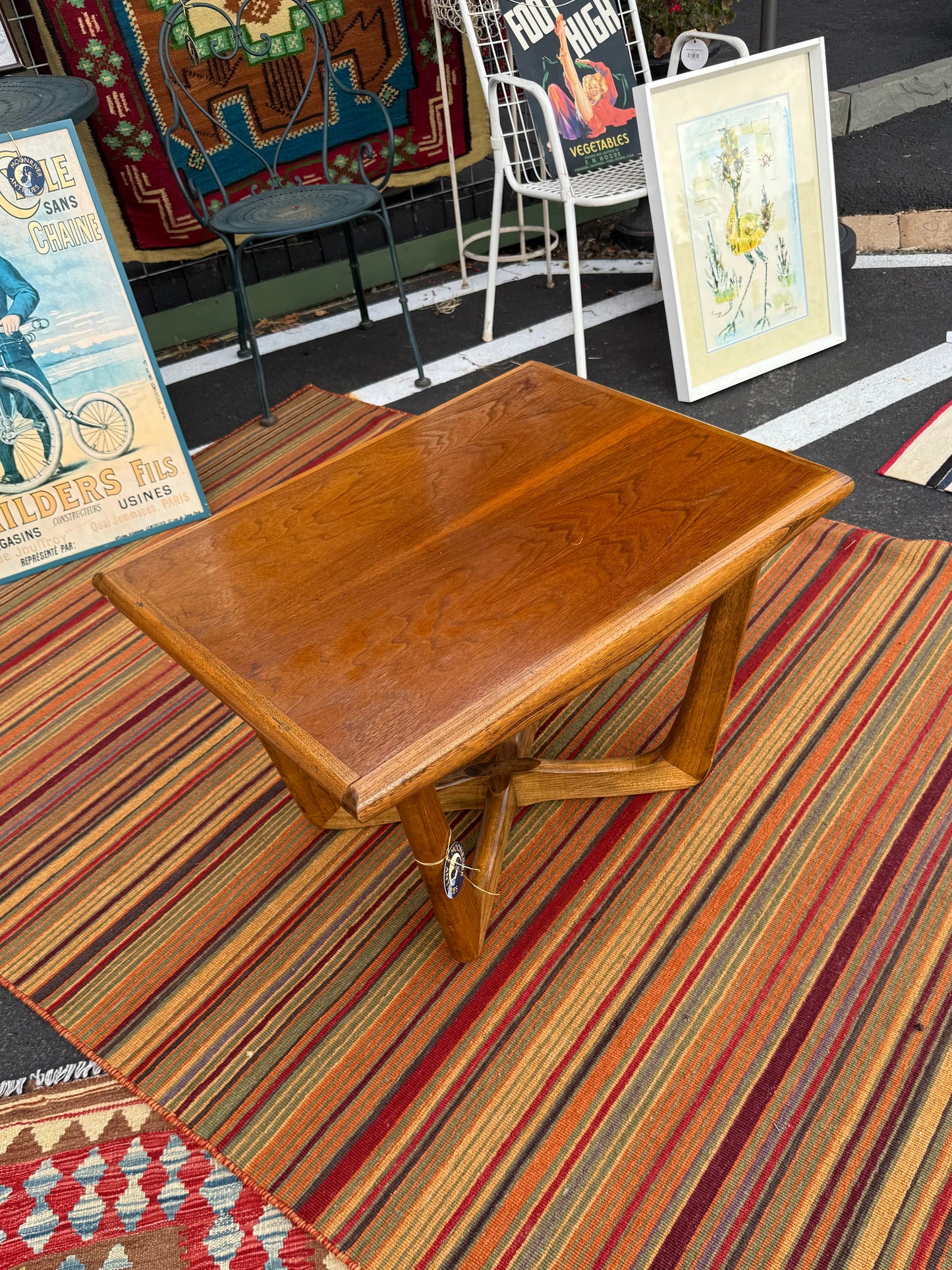 Mid-Century Modern Walnut Side Table