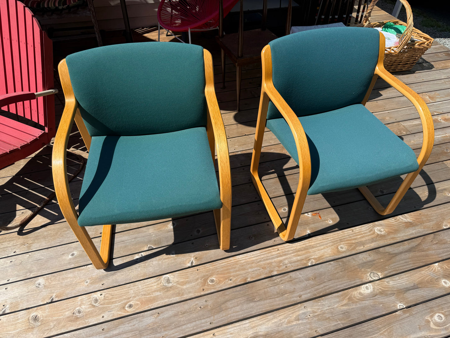 Bentwood MCM Green Chair