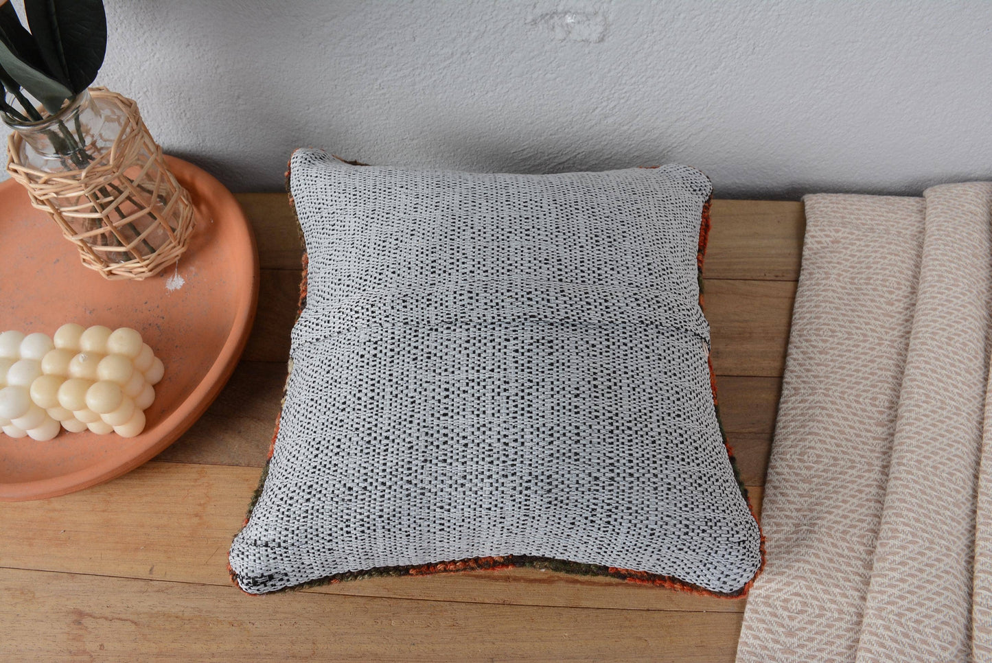 Antique Turkish Kilim Hand Knotted Interior Pillow