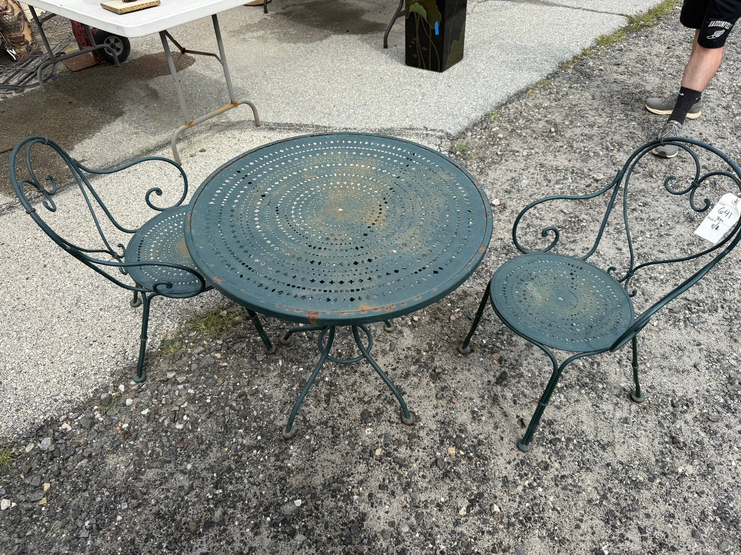 Green Bistro Table & Chairs