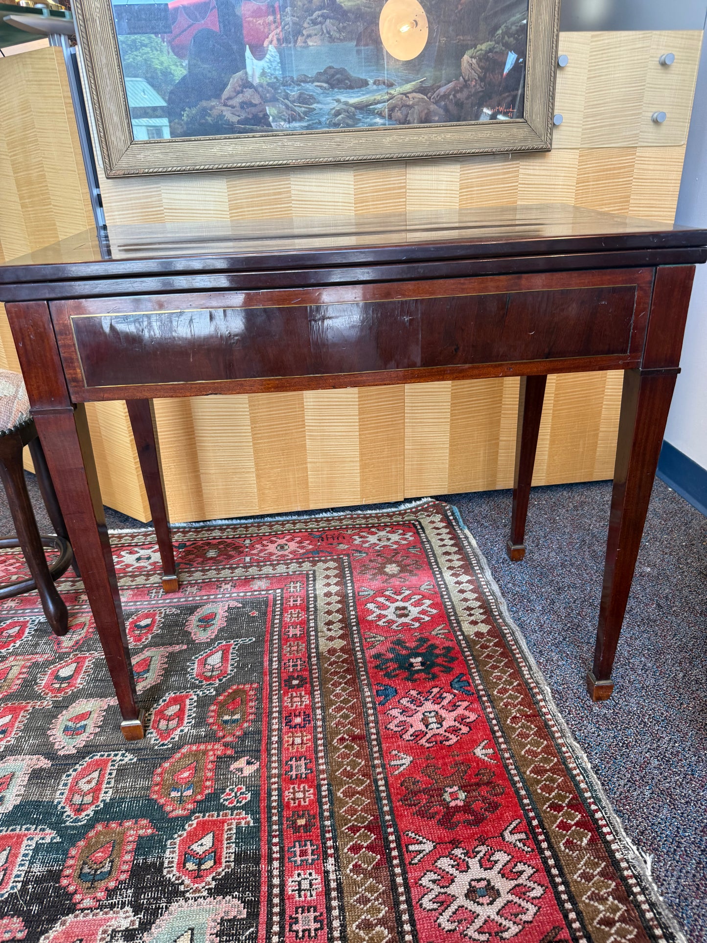 French Mahogany Games Table 1800s