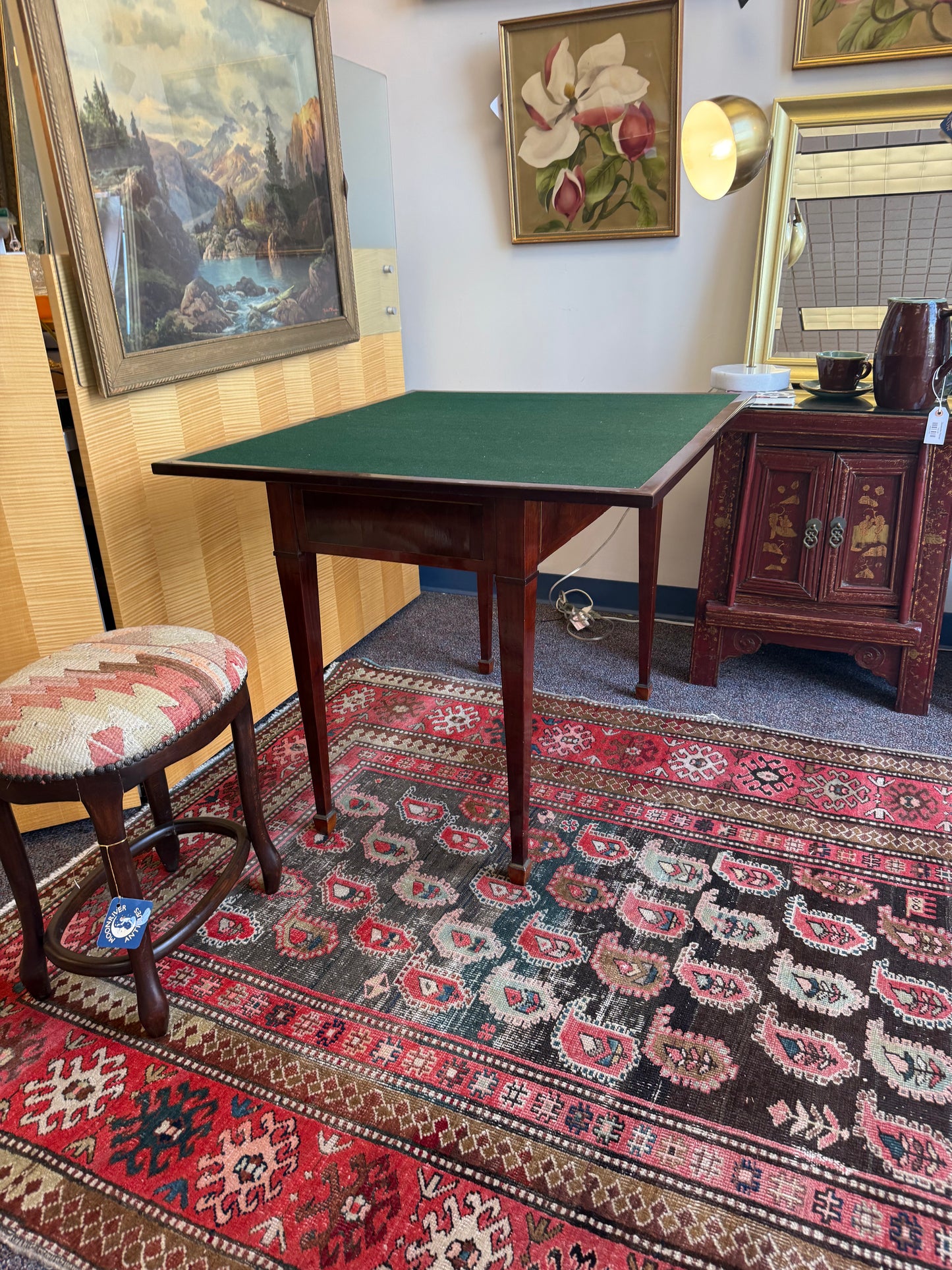 French Mahogany Games Table 1800s