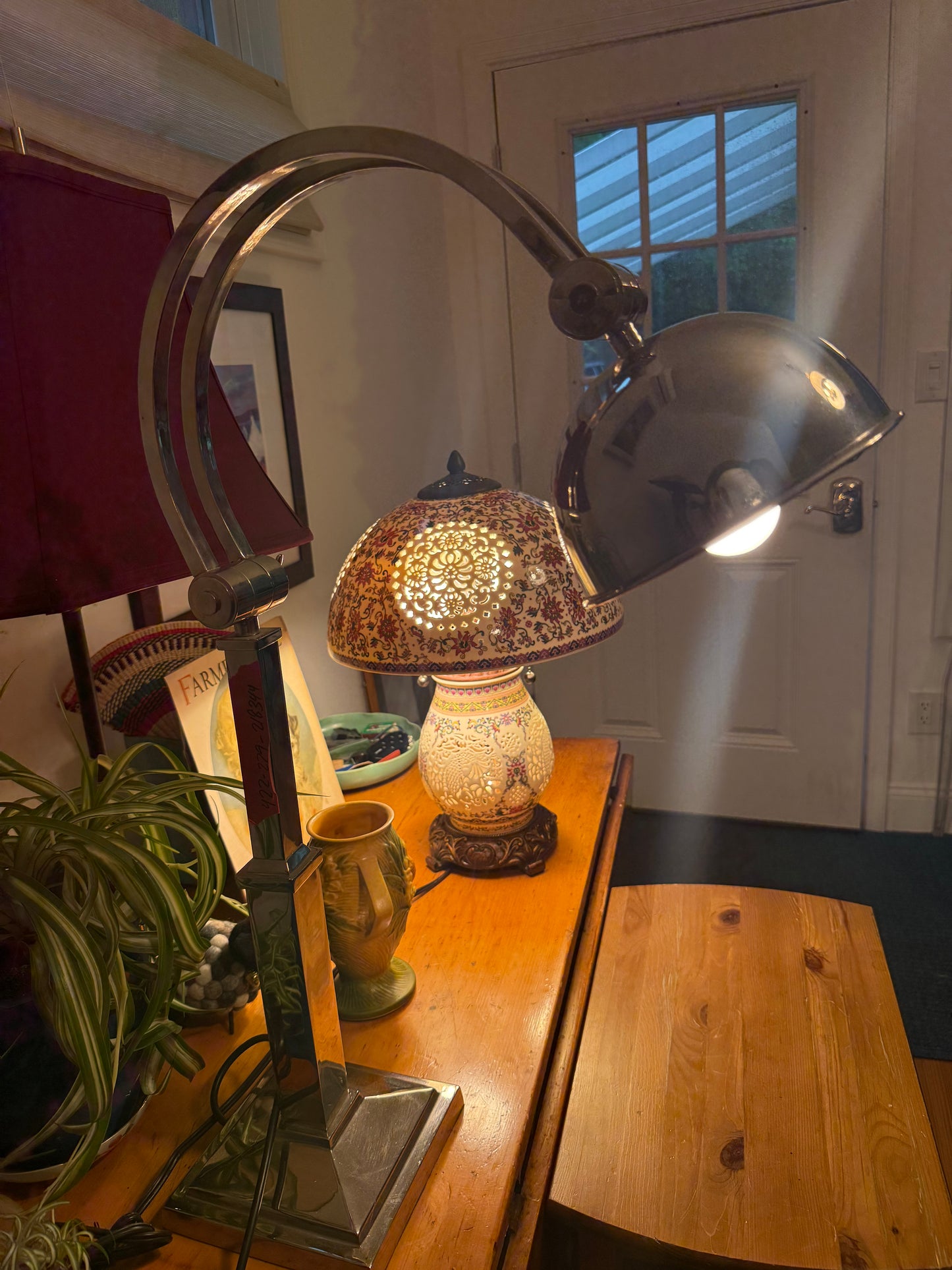 MCM Chrome Table Lamp