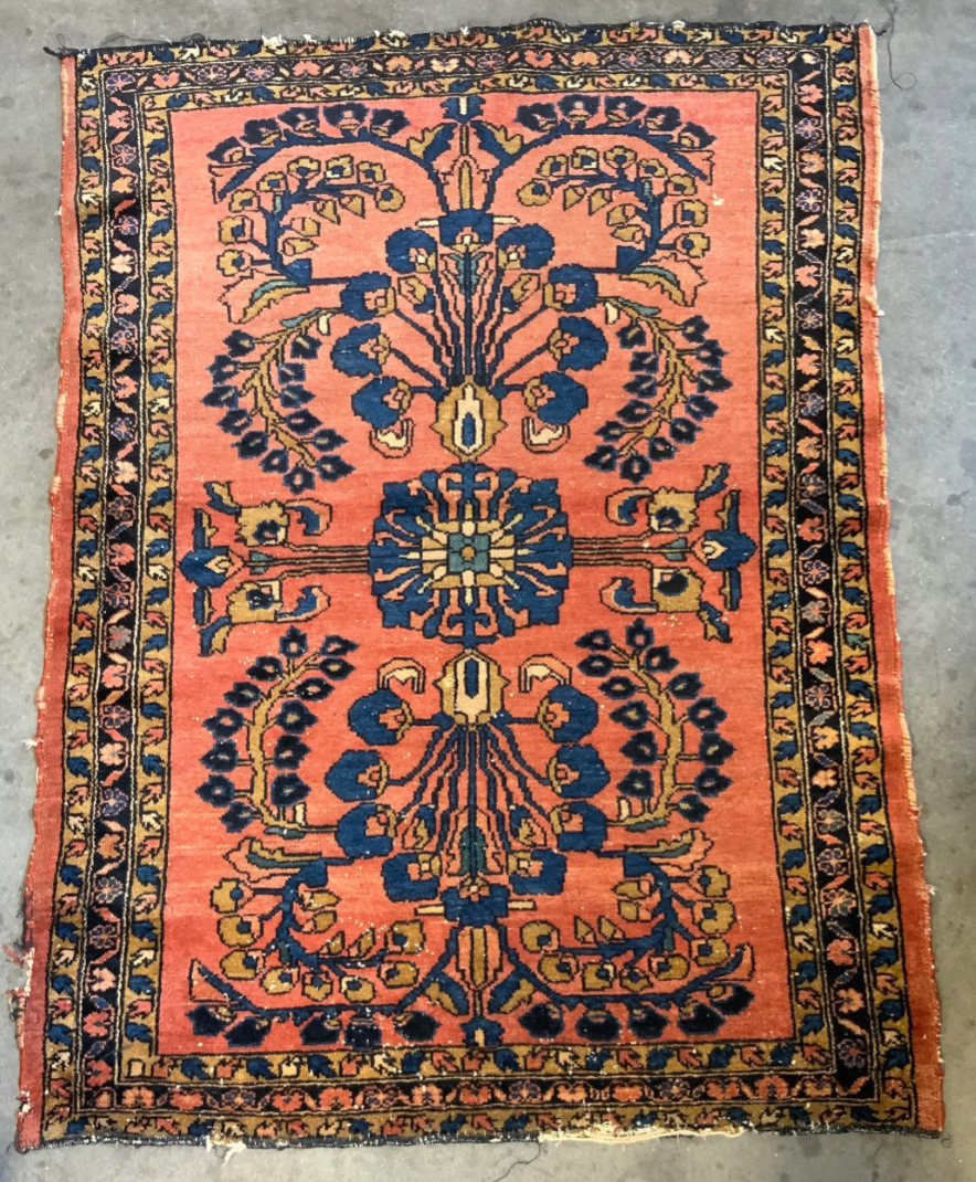 Vintage Handmade Persian Wool Area Rug