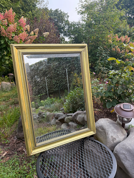 Vintage Gold Beveled Mirror