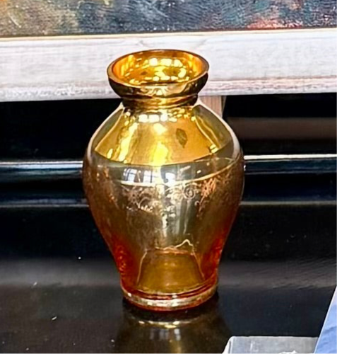 Italian Amber Glass Vase
