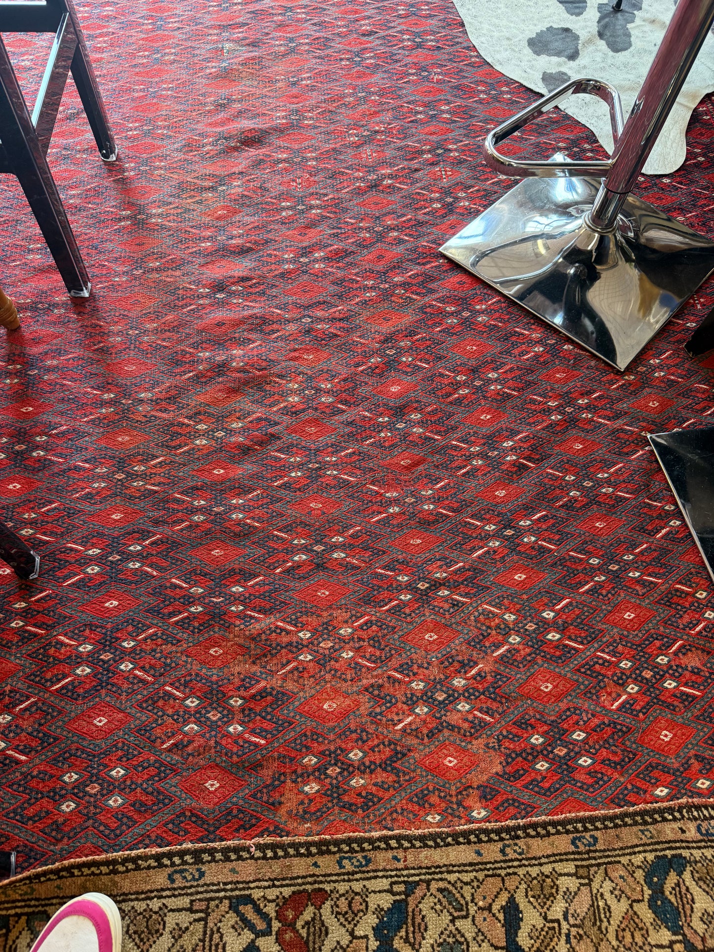 Vintage Turkoman Rug 11.7 x 6.6