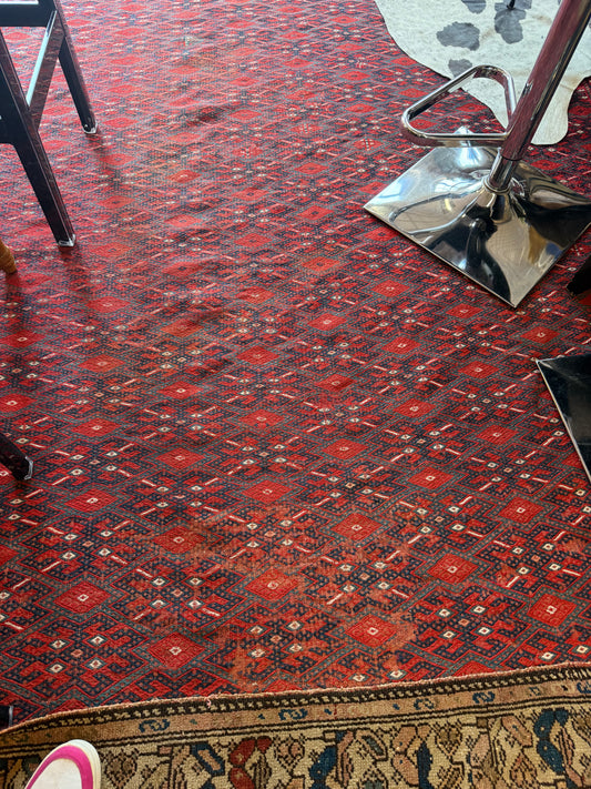 Vintage Turkoman Rug 11.7 x 6.6
