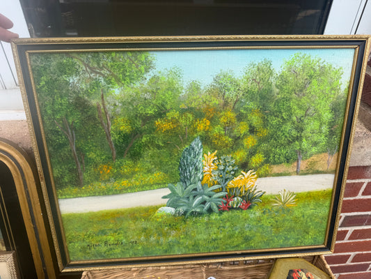 Milton Renalis 1982 Forest Oil Painting (Florida Highwaymen)