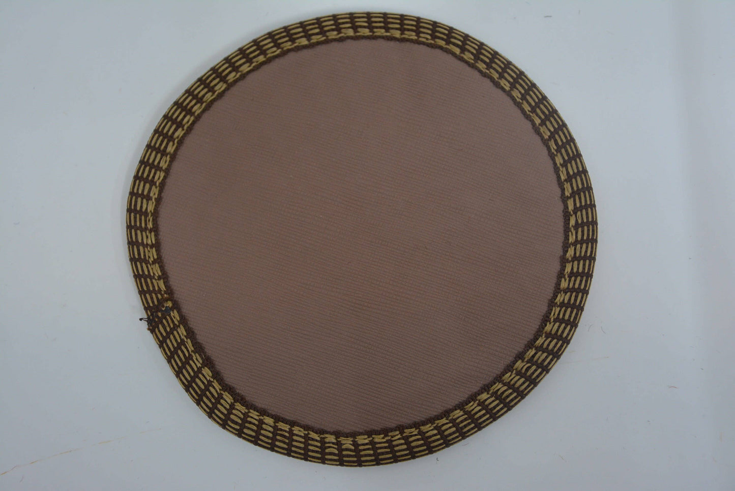 Drink Coaster Glass Pad Round Non Slip Woven Traditional