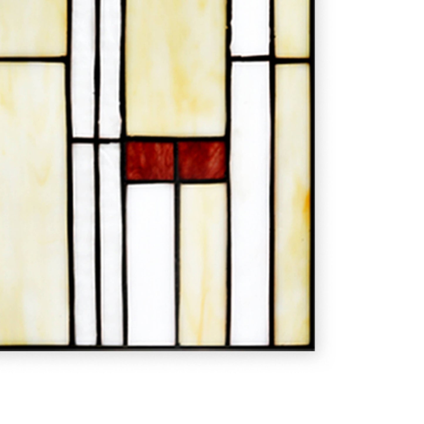 23.4"H Declan Ivory Stained Glass Window Panel