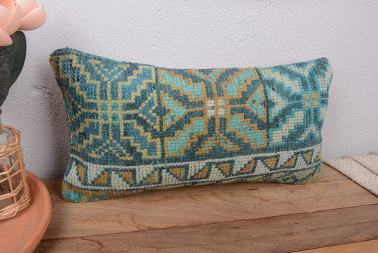 Ethnical Vintage Kilim Throw Pillow Handmade 10x20