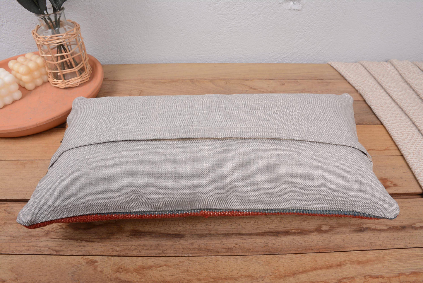 Kilim Boho Lumbar Pillow Cover 10x20 Home Decor