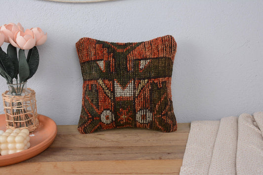Antique Turkish Kilim Hand Knotted Interior Pillow