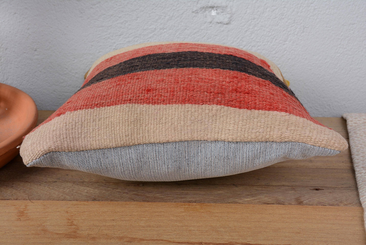 Vintage Kilim Boho Stripe Pillow Sham Cover 12x12