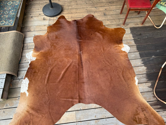 Dark Brown XL Cowhide 6’ by 5’