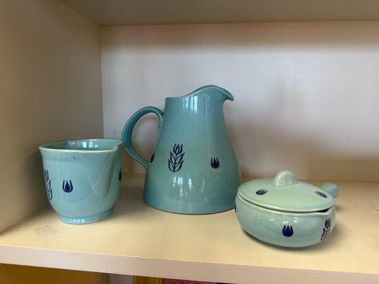 Cronin “Blue Tulip”  Pottery Set