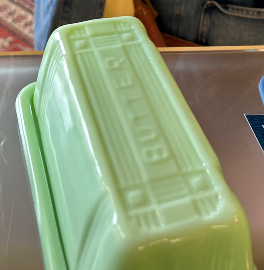 Jadeite Butter Dish