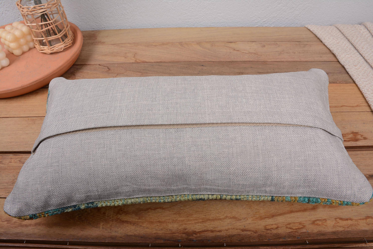 Ethnical Vintage Kilim Throw Pillow Handmade 10x20
