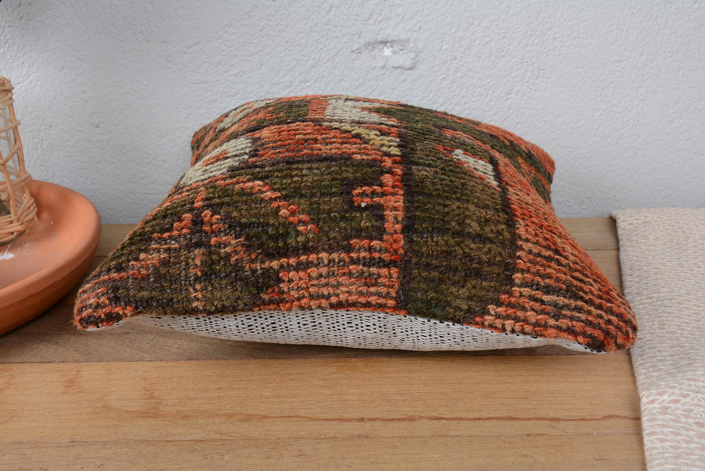 Antique Turkish Kilim Hand Knotted Interior Pillow