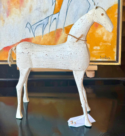 Folk art wooden horse