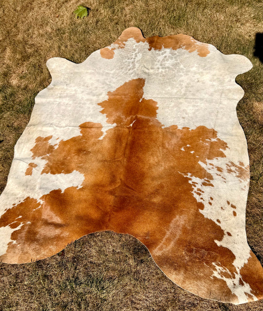 Cowhide White & Brown Rug