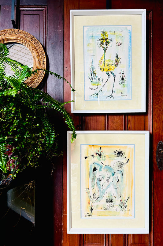 Pair of Birdsey Watercolors