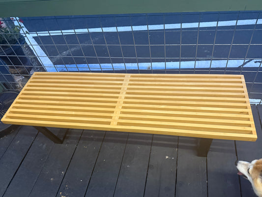 Slatted Wooden Bench