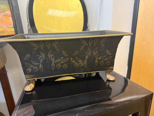 Black Tin Planter