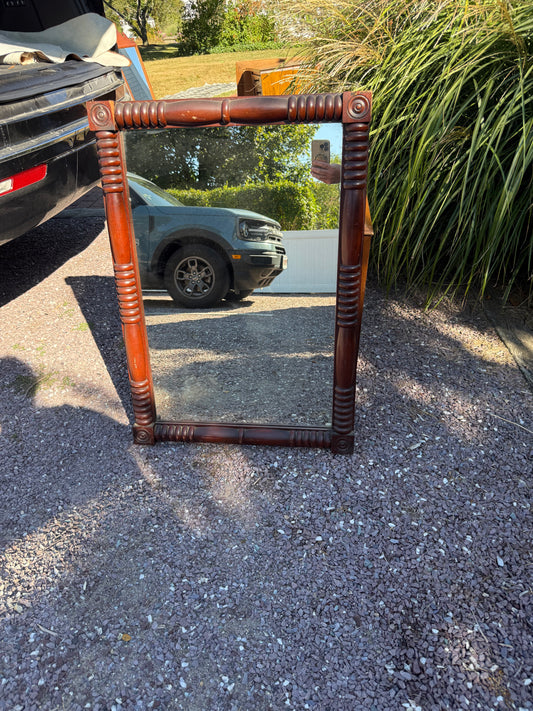 Antique Federal Mirror Bobbin Frame