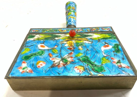 Cloisonné Crumb Catcher with Lid