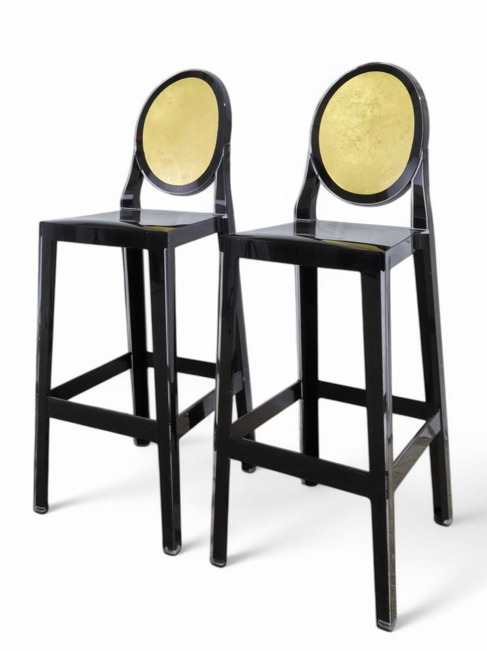 Phillipe Starck Black & Gold Stool