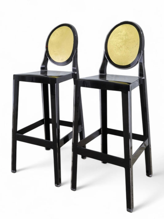 Phillipe Starck Black & Gold Stool