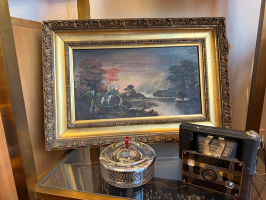 Late 1800s Oil Painting w/Gold Frame