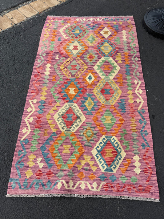 Handwoven Kilim Rug 3'6" by 6'4"
