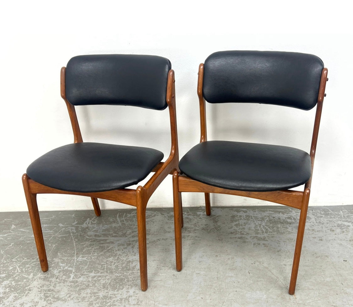Danish MCM Erik Buch Chairs (PAIR)