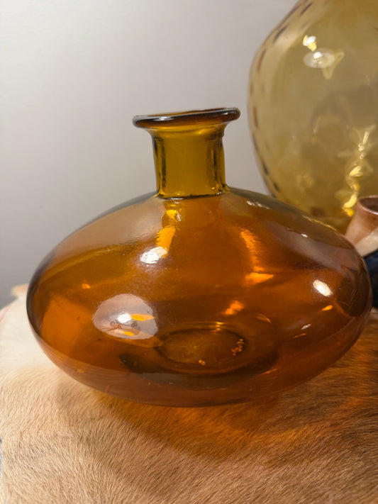 MCM Amber Glass Vase