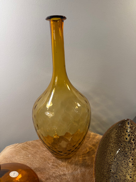 MCM Amber Glass Genie Bottle