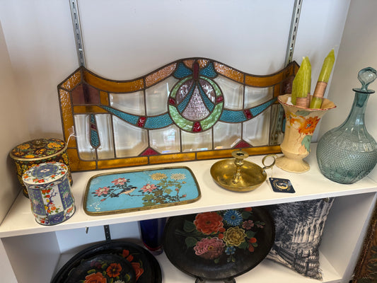 large aqua cloisonne tray