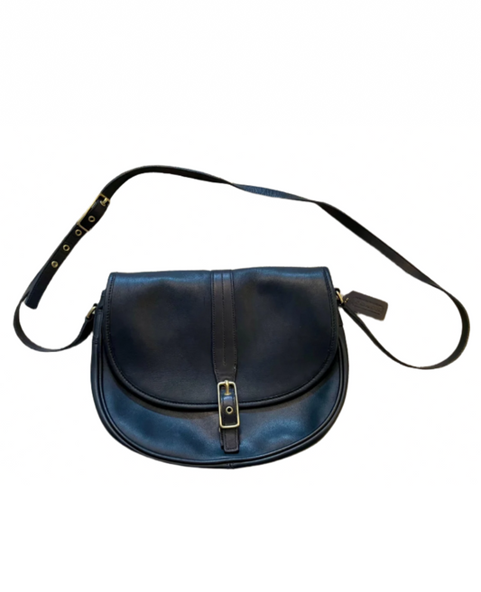Black Coach Legacy Saddle/Crossbody Bag, model #9824