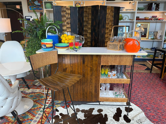 MCM Arthur Umanoff Bar and Barstools Set
