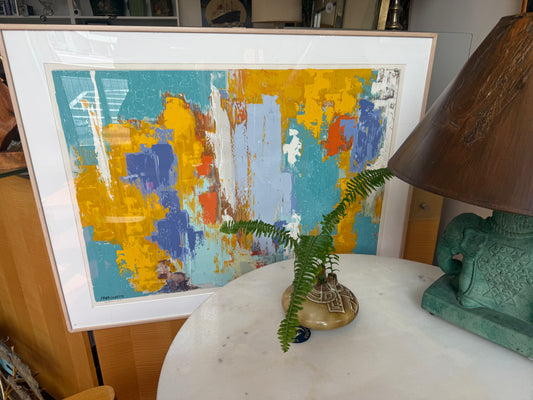 Colorful Abstract Serigraph signed