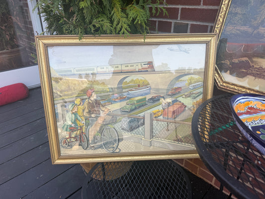 1950s Transportation Print