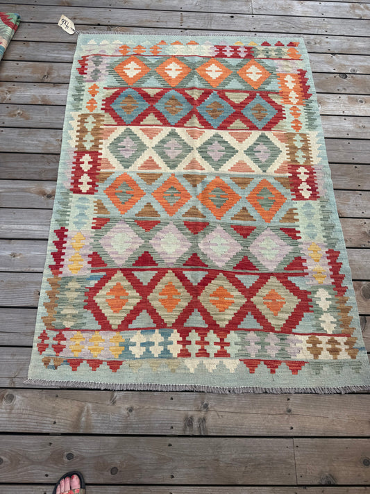 Handwoven Kilim Rug 4' by 6'