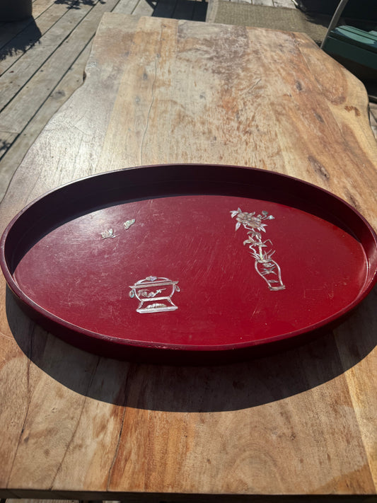 Red Lacquered Tray