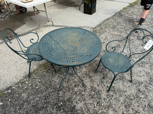 Green Bistro Table & Chairs