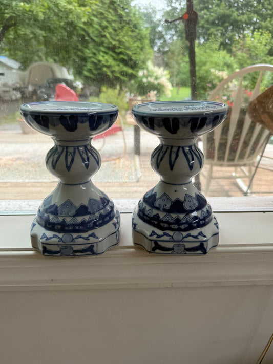 Pair of Asian Pedestal Holders