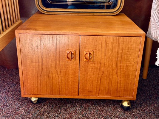Danish Teakwood Cabinet w/Wheels