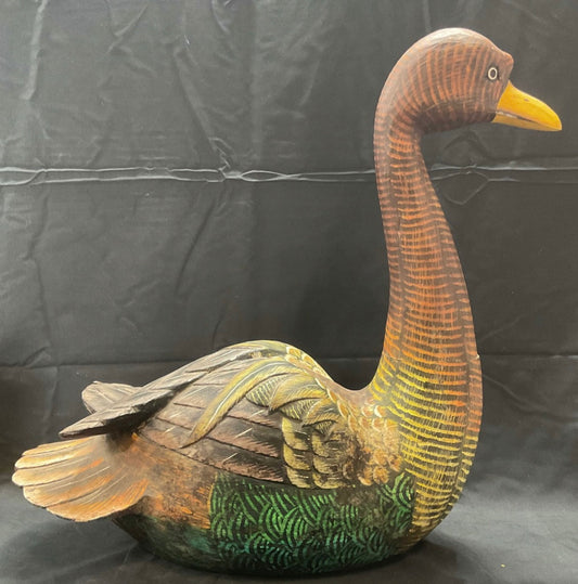 Hand Painted Wooden Duck
