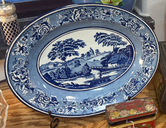 Willoware Tin Oval Platter